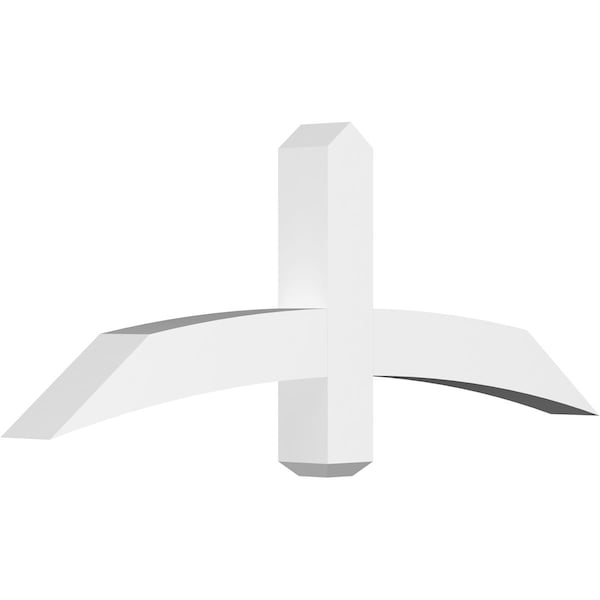 Ekena Millwork Bellingham Architectural Grade PVC Gable Bracket, 48"W x 18"H x 4"D x 4"F, 9/12 Pitch GBP048X18X0404BEL00 - main